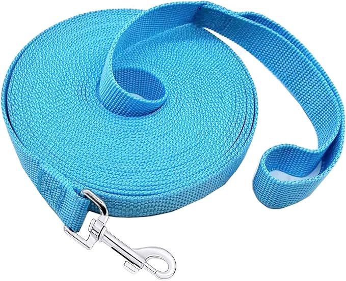 SALO Nylon Training Dog Leash for Small Medium Large Dogs, 3/4 Inch Wide, 20ft 30ft 40ft 50ft Long Leash Dog/Puppy Lead for Obedience Recall Training, Camping, or Backyard