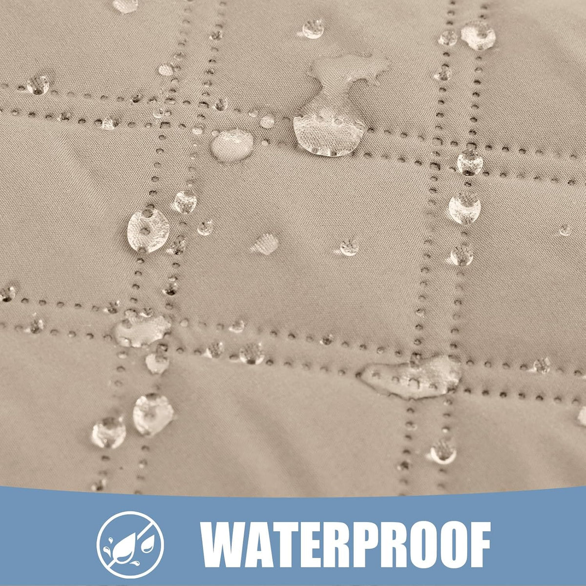 Smiry Waterproof Reversible Pet Couch Covers for Dogs Pet Friendly, Soft Fabric, Washable Sofa Furniture Protector for Dogs Cat Kids, Checkered (68"x82", Taupe/Beige)