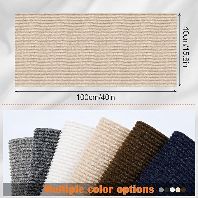 Cat Scratching Protectors for Furniture - 40" x 15.8" Trimmable Self-Adhesive Cats Claws Scratch Pads, DIY Climbing Couch Protector for Scratch Post Cat Tree Replacement Indoor (Khaki)