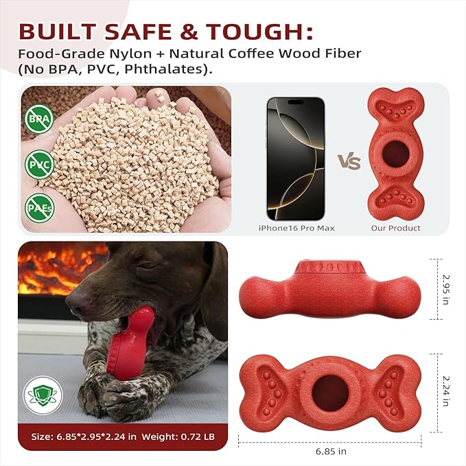 Dog Frozen Treat Toys to Keep Them Busy - Interactive Dog Puzzle Toys with Frozen Mold, Indestructible Aggressive Chew Toys for Large Dogs, Food Grade-Easy to Clean-Reduce Anxiety-Safe Chewing
