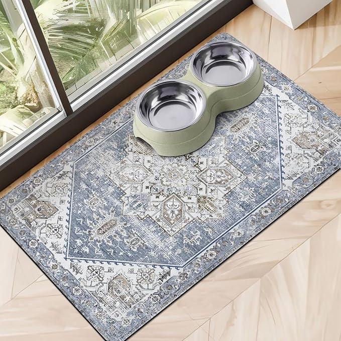 Dog Food Mats for Floors, Absorbent Dog Bowl Mat for Food and Water Dispenser Mat, Quick Dry Cat Food Mat Pet Supplies