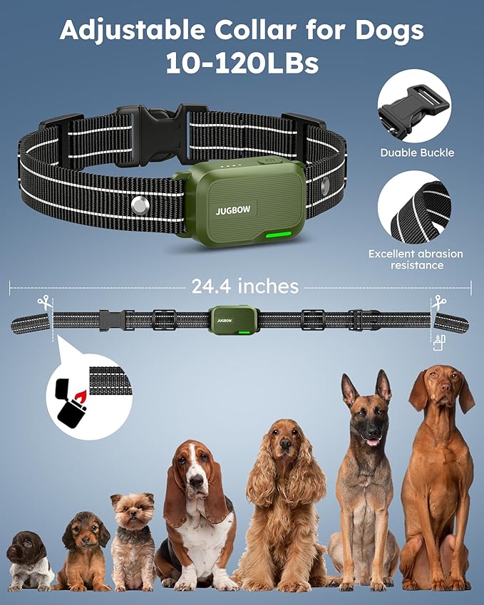 Jugbow Dog Shock Collar 2 Dogs (10-120Lbs) - 4200FT Dog Training Collar with Remote IPX7 Waterproof Electric Collar with 4 Training Modes, Security Lock, Rechargeable e-Collar for All Breeds, Sizes