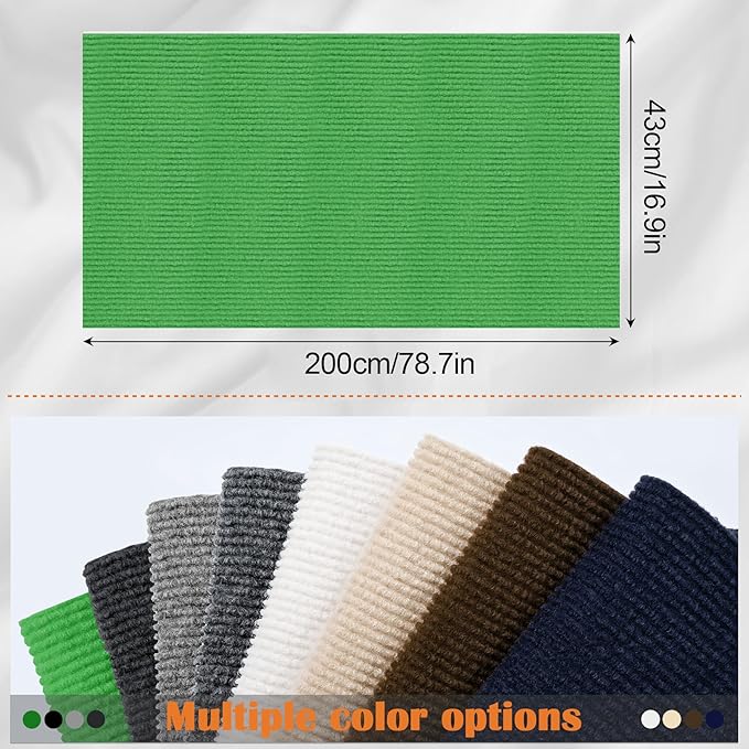 Cat Scratch Furniture Protector - 78.7" x 17" Trimmable Self-Adhesive Cats Claws Scratch Pads, DIY Cat Climbing Couch Protector for Scratch Post Cat Tree Replacement Indoor (Green)