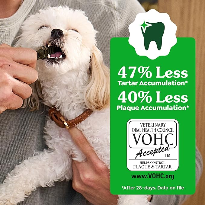 Greenies Veterinarian-Recommended Adult Natural Dental Dog Treats Large Size, Dog Dental Chews, Original Flavor, 12 oz. Pack, 8 Count