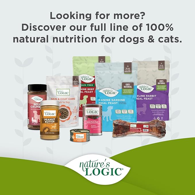 NATURE'S LOGIC Beef Hind Shank Bone - 7-8'' Long Chew - Collagen & Protein Source for Dog Dental Health & Occupation - Carnivore Appropriate Recreational Chewing & Dental Care - Large Hind Shank
