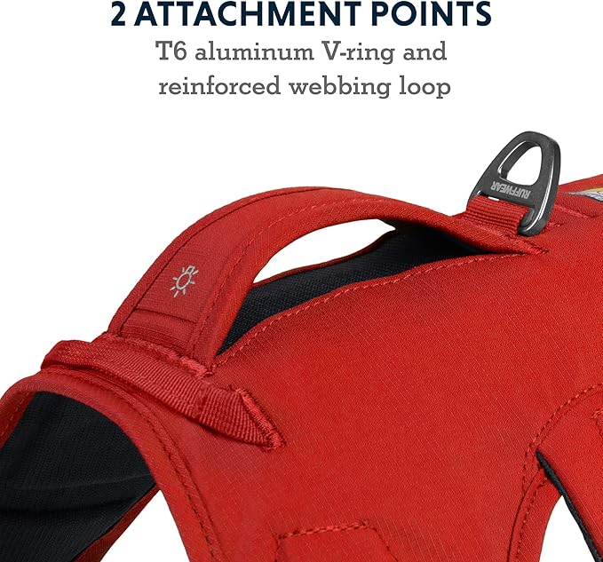 Ruffwear, Web Master, Multi-Use Support Dog Harness, Hiking and Trail Running, Service and Working, Everyday Wear, Red Sumac, Small