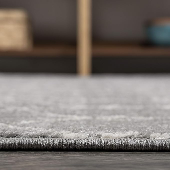 JONATHAN Y Boho Vintage Diamond Gray/Ivory Square Area Rug 7X7 ft, Moroccan Hype for Living Room, Bedroom, Kitchen, Office, Easy-Cleaning, High Traffic, Pet-Friendly, Non-Shedding (MOH101C-7SQ)