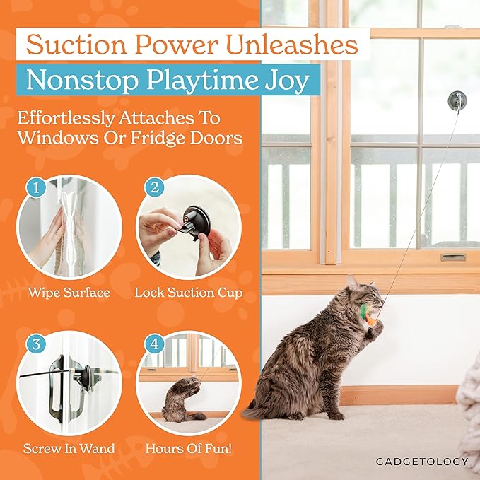 18pcs Interactive Cat Toys for Indoor Cats Suction Cup Cat Toys for Indoor Cats Bird Hunting Slefplay Simulation for Kitten Flying Bird Toy Feather Wand Attachments