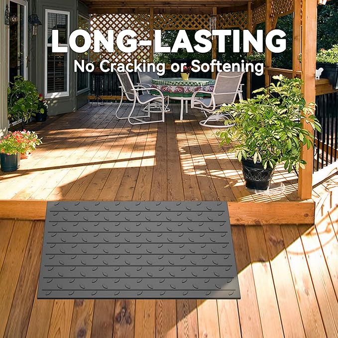 4" Rise Rubber Threshold Ramp for Doorways, 36" Wide Wheelchair Ramp 5500 Lbs Capacity, Entry Curb Ramp with Non-Slip Surface, for Wheelchairs, Scooter, Power Chairs, Driveways