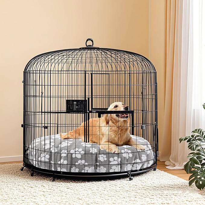 BALAPET Washable Dog Bed Covers Replacement Round Waterproof Bed Cover for Dog Soft Pet Bed Cover with Lovely Dog Paw Print and Double-Sided Usable Design,Cover Only(Gray,30 * 30 * 10in)