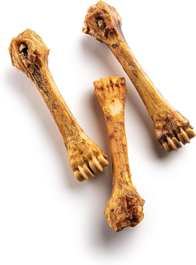 Jack&Pup 11” Shin Bones, Roasted Meaty Beef Bone for Dogs – Long Lasting Natural Dog Bones, Big Dog Bone for Large Dogs (3 Pack)