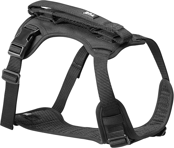 TUG Grab Dog Harness | Integrated Traffic Leash Magnetically Attached for Quick Control (Large/Black)