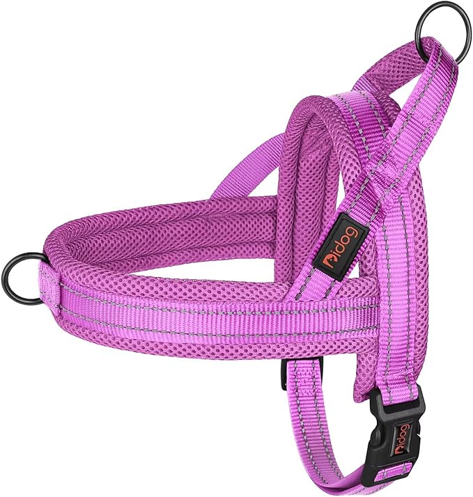 Didog No Pull Dog Harness with Soft Mesh Padded,Reflective & Quick Fit Light Weight Dog Strap Vest Harness,Easy for Walking Training (XS:Chest 15-18", Purple)