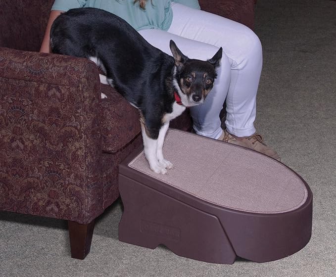 Pet Gear Stramp Stair and Ramp Combination for Dogs/Cats, Easy Step, Lightweight/Portable, Sturdy, Easy Assembly (No Tools Required), New Chocolate