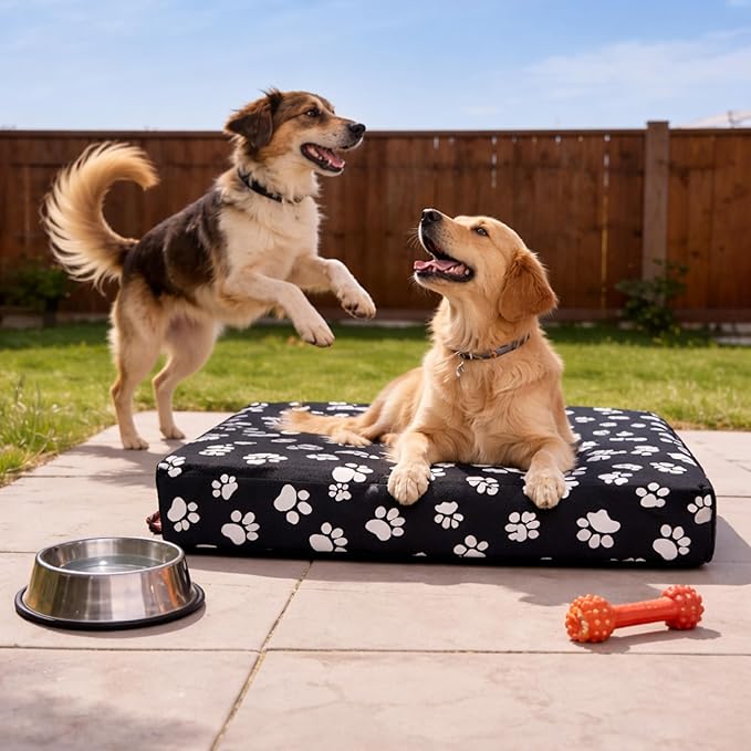 DUKE&LEFTY PetBed Slipcover-USA Company-Stretch Soft Petbed Cover-Universal-Easy to Remove (Zipper Free)-Navy/Large