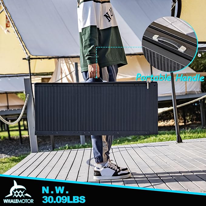 Black Portable Wheelchair Ramp, 5FT No-sew Non-Slip Aluminum Wheelchair Ramp, Folding Portable Wheelchair Ramps for Home, Weight Capacity Up to 800 LBS, Loading Dock Plates