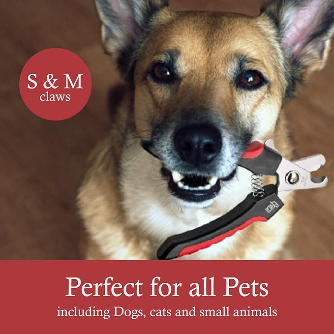 Epica Professional Dog Nail Clipper, Nail Clippers for Large Dog, Easy and Safe Grooming Clippers, Cat Claw Trimmer with Safety Guard (Small/Medium)