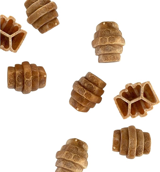 Dental Treats for Dogs - Healthy, Non-GMO Project Verified, Natural Peanut Butter Flavored, Natural, Vegetarian Chews, Made in The USA (Hive Chews, Small Breeds) Cleans Teeth and Freshens Breath