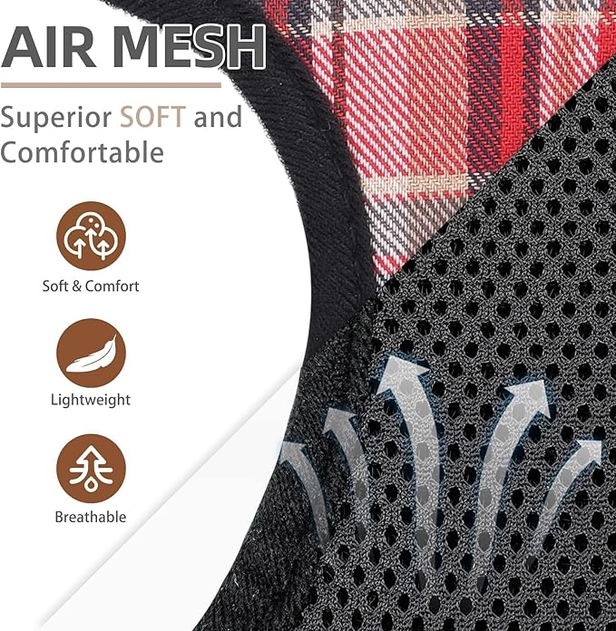 PUPTECK Soft Mesh Dog Harness and Leash Set Pet Puppy Cat Comfort Padded Vest No Pull Harnesses, Red Mixed, S