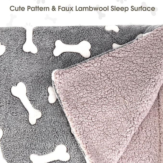 Small Dog Bed with Cover Pillow Blanket Attached, 30''X20'' Rectangle Hooded Cozy Cave Dog Bed & Removable Washable Cover, Cute Indoor Covered Crate Furniture Calming Burrow Sofa for Small Medium Pet