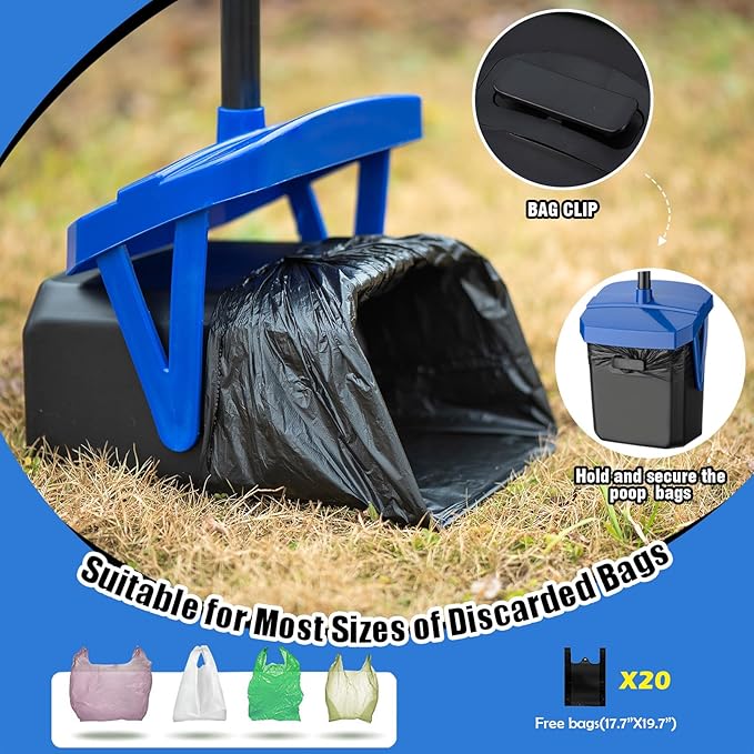 TIMINGILA Dog Poop Bags Fits TIMINGILA Pooper Scooper Unscented Standard Extra Thick Waste Bag Refill Rolls For Dogs Black - 6Rolls (120 Bags)