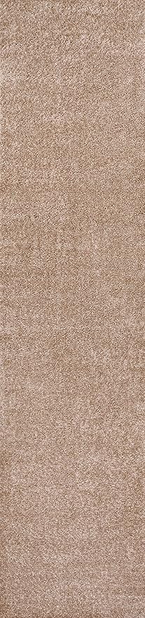 JONATHAN Y Haze Solid Low-Pile Beige Runner Rug 2x14, Coastal,Bohemian,Minimalist,Classic, Easy-Cleaning for Living Room,Bedroom,Kitchen,Pet Friendly,Non-Shedding (SEU100G-214)