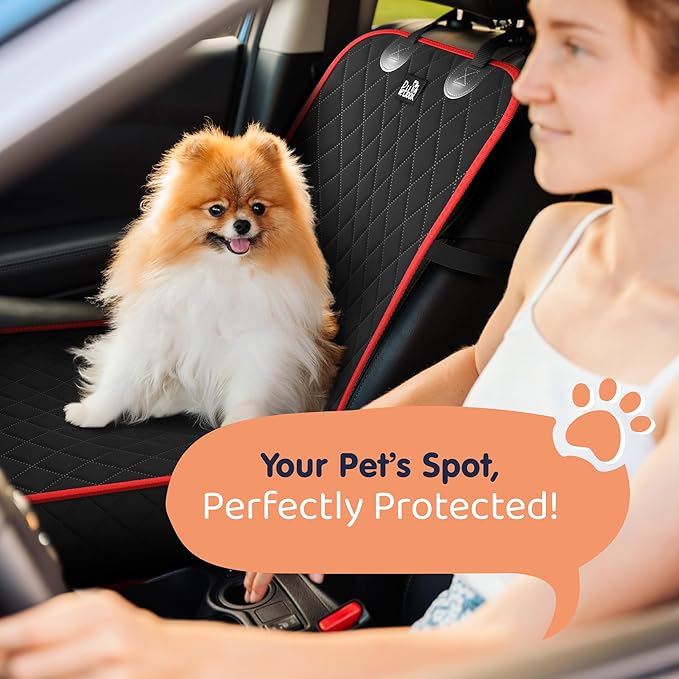 Front Seat Dog Cover for Car, Truck & SUV - Waterproof, Non-Slip Pet Car Seat Cover for Dogs - Durable, Easy to Install & Clean, Front Passenger Seat Protector for Pets & Vehicles