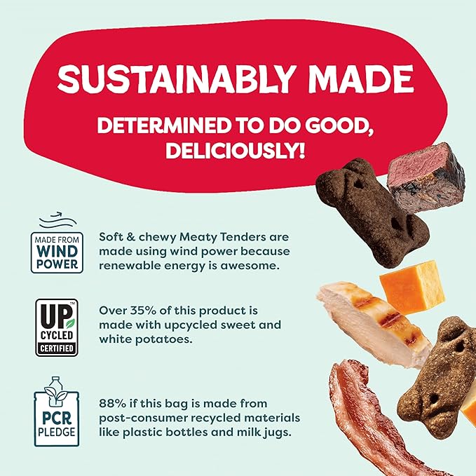 Shameless Pets Soft & Chewy Dog Treats, Meaty Tenders Variety (3-Pack) - Real Meat is 1st Ingredient - Grain Free, No Corn or Soy - Digestive Support - for Small, Medium & Large Dogs