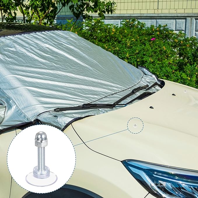 UXCELL 10 Pack Clear PVC Zinc Alloy Suction Cups, 34mm/1.3" Dia, M8 x 38mm Screw, Window Bathroom Door Glass Wall Car Sun Shade