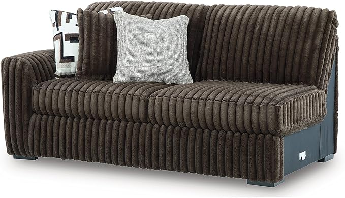 Signature Design by Ashley Midnight-Madness Casual Right-Arm Facing 2-Piece Sectional Sofa with Chaise and Reversible Cushion, Dark Brown