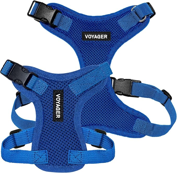 Voyager Step-in Pet Harness - All Weather Mesh, Adjustable Step in Harness for Cats and Dogs by Best Pet Supplies - Royal Blue, XL