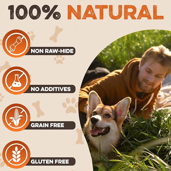 Premium Beef Cheek Rolls for Dogs 5-7" - (10-Pack) Long Lasting, Safe & Natural Rawhide Alternative Chews, Ideal for Large Dogs & Aggressive Chewers, Supports Dental Health & Digestion
