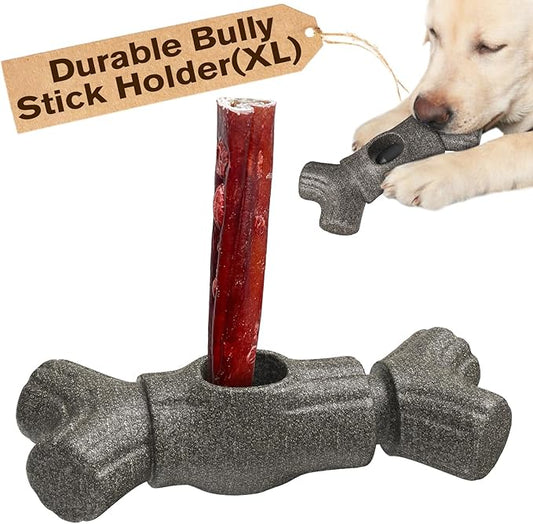 KADTC 2 in 1 Extra-Large Size Durable Dog Bully Stick Holder and Indestructible Chew Toy for Medium/Large Aggressive Chewers Breed Dogs