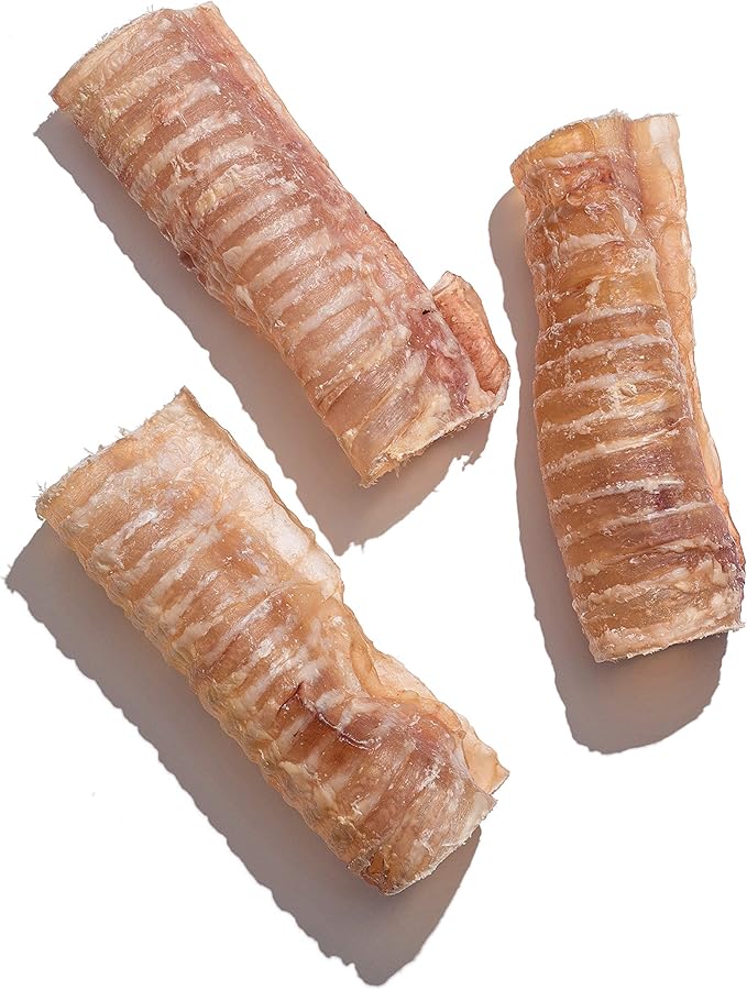 Jack&Pup 6" Beef Trachea for Dogs 20 Pack | All Natural Single Ingredient Dog Treat Dog Trachea Chews | Savory and Fun Treat for Dogs