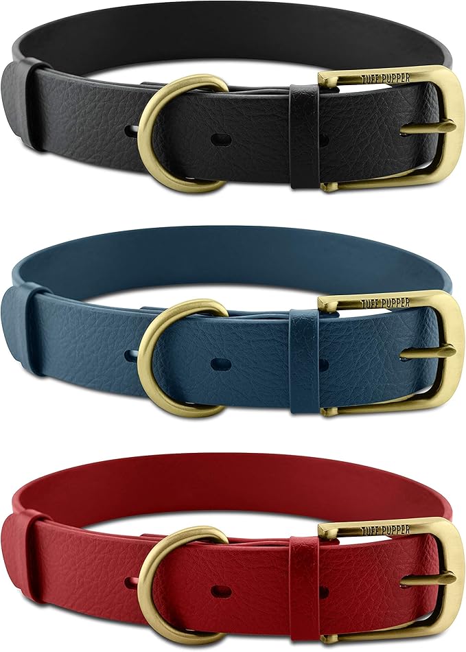 Tuff Pupper Classic Heavy Duty Dog Collar | 10x Stronger Than Leather | 100% Waterproof & Odor Proof Dog Collar | Tough Rust-Proof All Metal Hardware