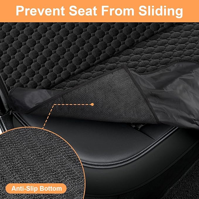 Mancro Dog Car Seat Cover for Back Seat, 2025 Upgraded 600D Heavy Duty Waterproof & Scratch-Resistant Dog Hammock for Car, Back Seat Pet Cover for Dogs with Sedan, Trucks and SUVs, Standard, Brown