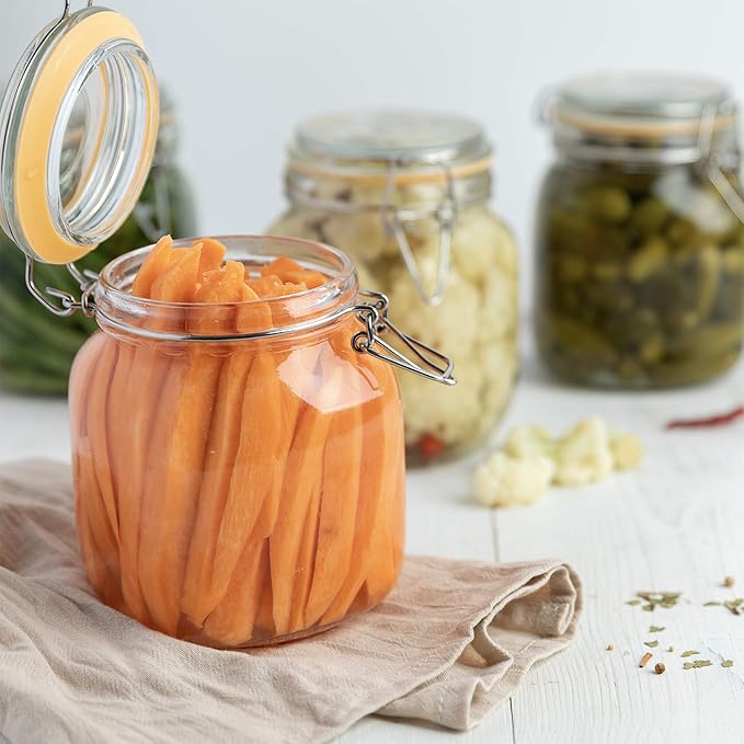 Galashield 32 oz Glass Jars with Lids Food Storage Jars with Airtight Lids Leak Proof Glass Canisters Kitchen Jars