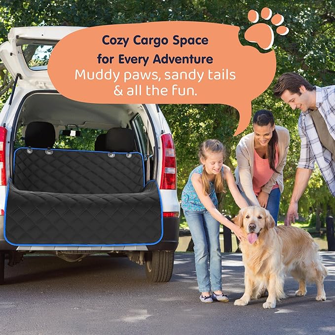 Dog Car Seat Cover for Back Seat, Waterproof Hammock for Car, SUV & Truck, Non-Slip Backseat Cover for Dogs, Heavy-Duty Dog Hammock Style Seat Protector Pets, Easy to Install & Clean