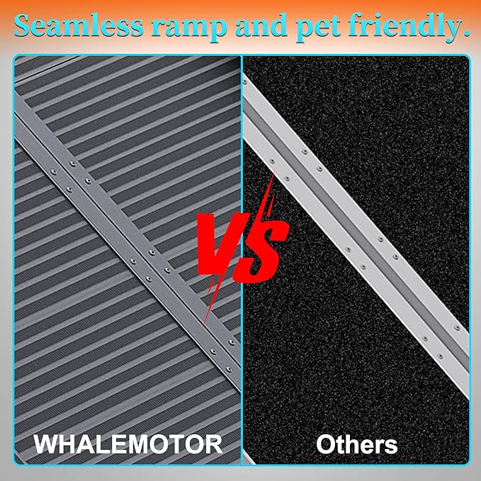 Black Portable Wheelchair Ramp, 7FT No-sew Non-Slip Aluminum Wheelchair Ramp, Folding Portable Wheelchair Ramps for Home, Weight Capacity Up to 800 LBS, Loading Dock Plates