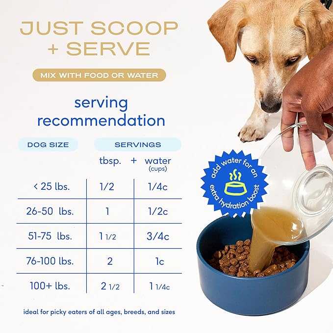Native Pet Bone Broth for Dogs and Cats - Chicken Bone Broth Powder Dog Food Toppers for Picky Eaters - Provides Extra Nutrition for Joint Strength, Immune Support & Heart Health - 192 Scoops
