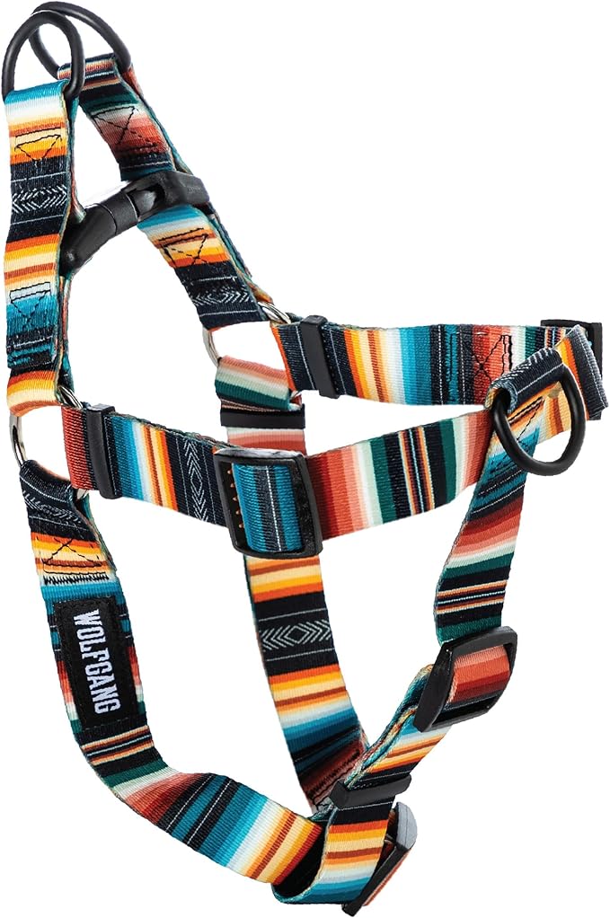 Wolfgang Heavy Duty Adjustable Dog Harness, Pull-Tested to Over 800 lbs for Walking & Training, LostArt Print, Extra Large