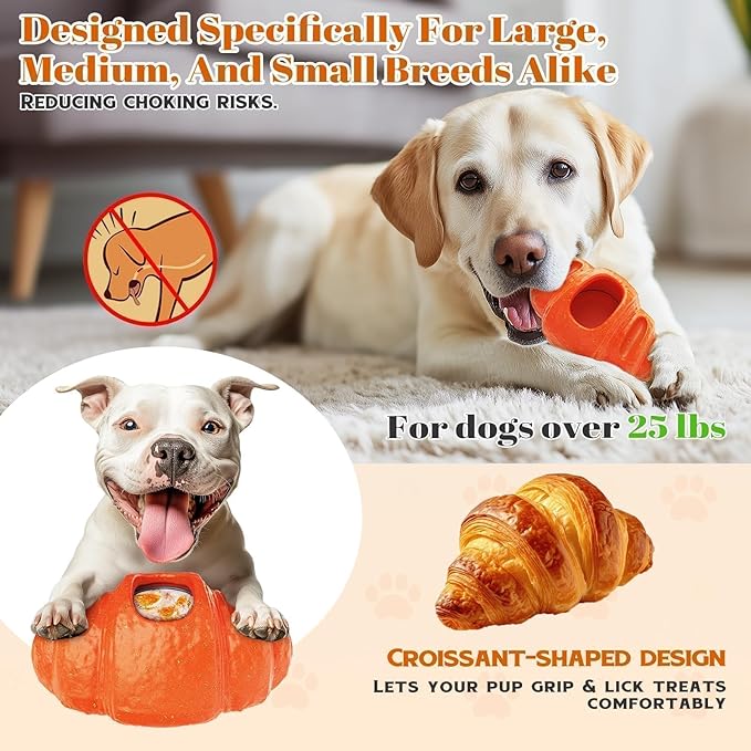 Aggressive Chew Toys for Large Dogs, Pet Valentine Anxiety Relief for Dogs Toy, Dog Frozen Treat Toy, Indestructible Chew Toys for Peanut Butter and Frozen Treats Reduces Anxiety
