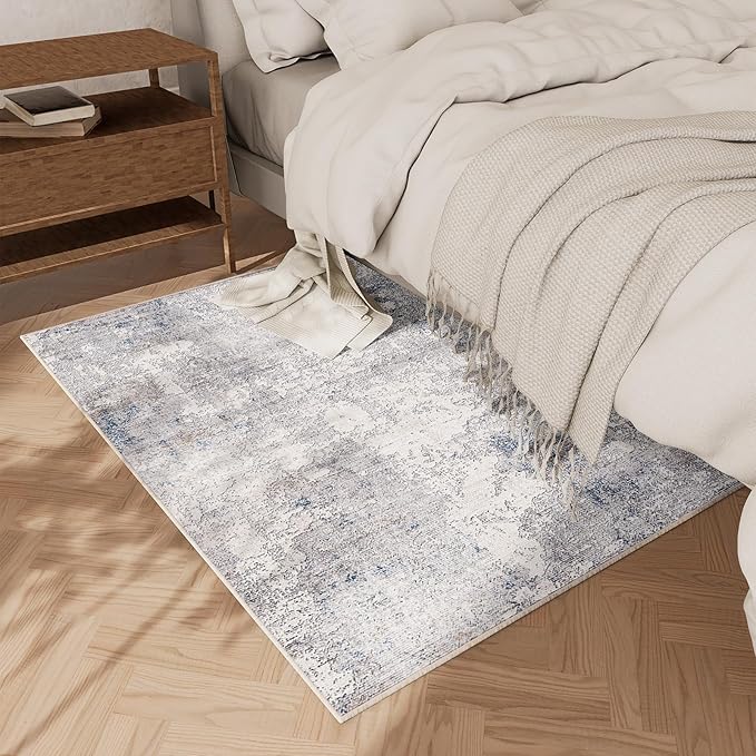 Washable Small Entryway Area Rugs: 2'x3' Abstract Rug Non Slip Door Mat Indoor Entrance Stain Resistance Low Pile Throw Rugs for Inside Front Door Floor Bedroom Bedside Kitchen Nursery Kids Room Entry