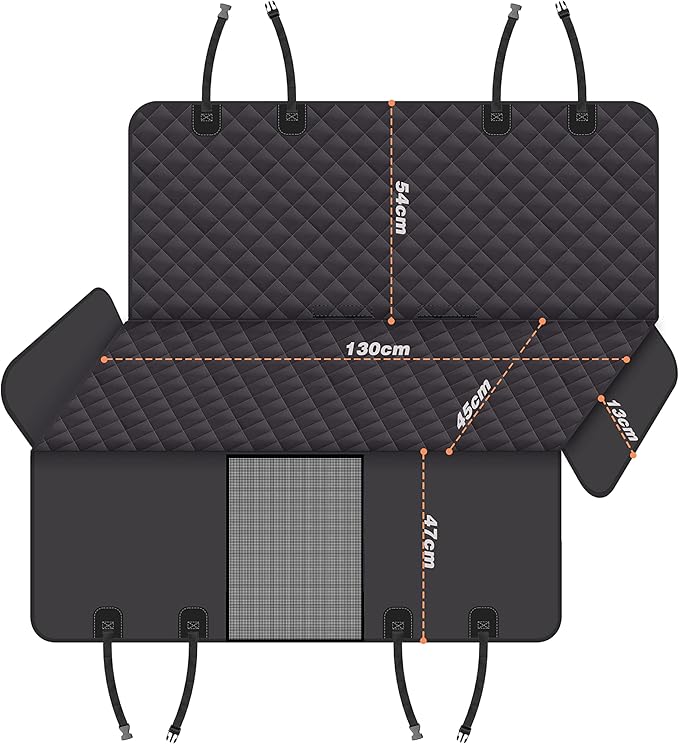 GXT Dog Back Seat Cover Protector for Cars SUV and Trucks with Mesh Window, Scratchproof Nonslip and Waterproof Material