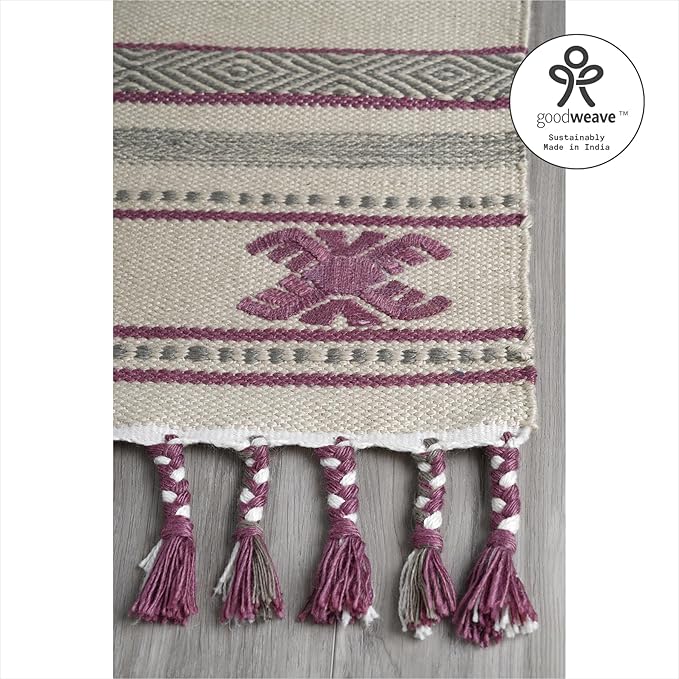 Fab Habitat Machine Washable Area Rug - Hand Woven, Stain Resistant, Pet Friendly - Premium Recycled Polyester Yarn - Aztec - Kitchen, Bathroom - Dakota - Multi - 2 x 3 ft