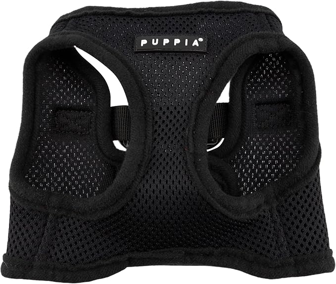 Puppia Soft Vest Dog Harness - Black - Large
