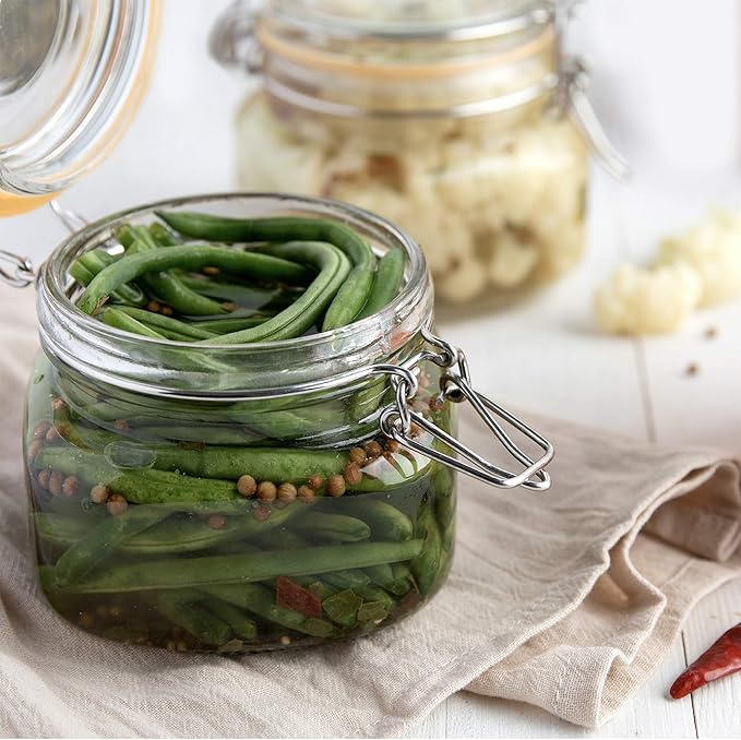 Galashield Glass Jars with Lids 16 oz Food Storage Jars with Airtight Lids Leak Proof Glass Canisters Kitchen Jars