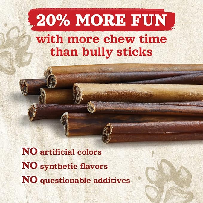 Natural Farm Collagen Sticks for Dogs (6 Inch, 25 Pack), Odor-Free Long Lasting Chews & Rawhide Alternative - 95% Collagen, Low Fat, High Protein - Best Dental Dog Treats - Medium & Large Dogs