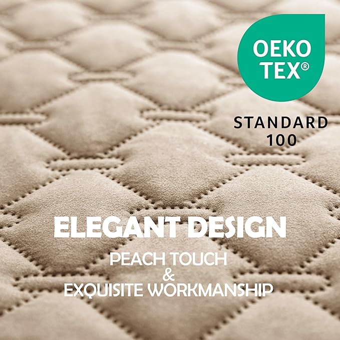 gogobunny 3X Stronger Waterproof Pet Blanket, Scratch Proof Furniture Protector for Dogs Cats, Reversible Cover 30x90 Inch, Dark Beige