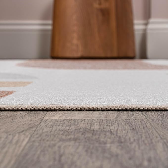 JONATHAN Y Machine Washable Cream/Multi Runner Rug 2X8 ft, Riley Abstract Coastal Contemporary for Living Room, Bedroom, Kitchen, Office, Easy-Cleaning, Pet-Friendly, Non-Shedding WSH308A-28